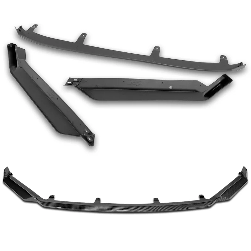 For 2021-2025 Lexus IS300 IS350 Base V-Style 3-PCS Carbon Look Front Bumper Lip - Image 4