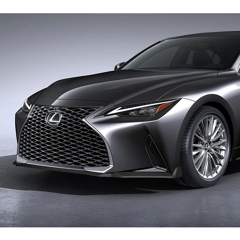 For 2021-2025 Lexus IS300 IS350 Base V-Style 3-PCS Carbon Look Front Bumper Lip - Image 5