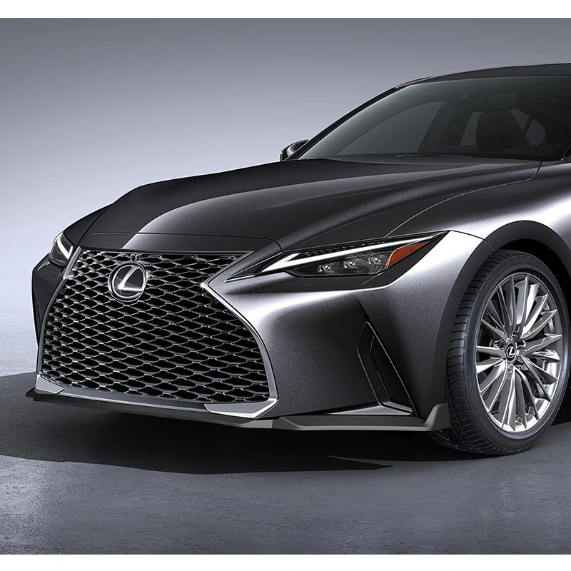 For 2021-2025 Lexus IS300 IS350 Base V-Style 3- PCS Matt Black Front Bumper Spoiler Lip - Image 5