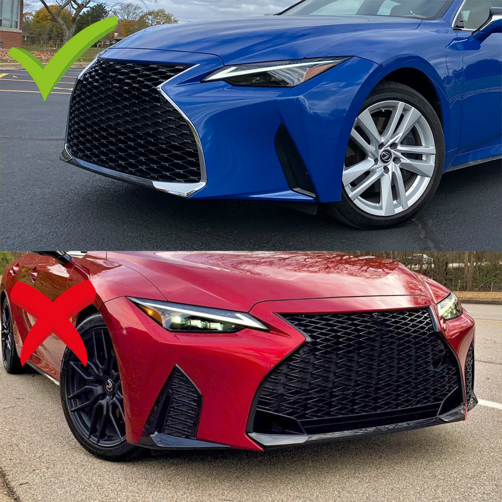 For 2021-2025 Lexus IS300 IS350 Base V-Style 3- PCS Matt Black Front Bumper Spoiler Lip - Image 6
