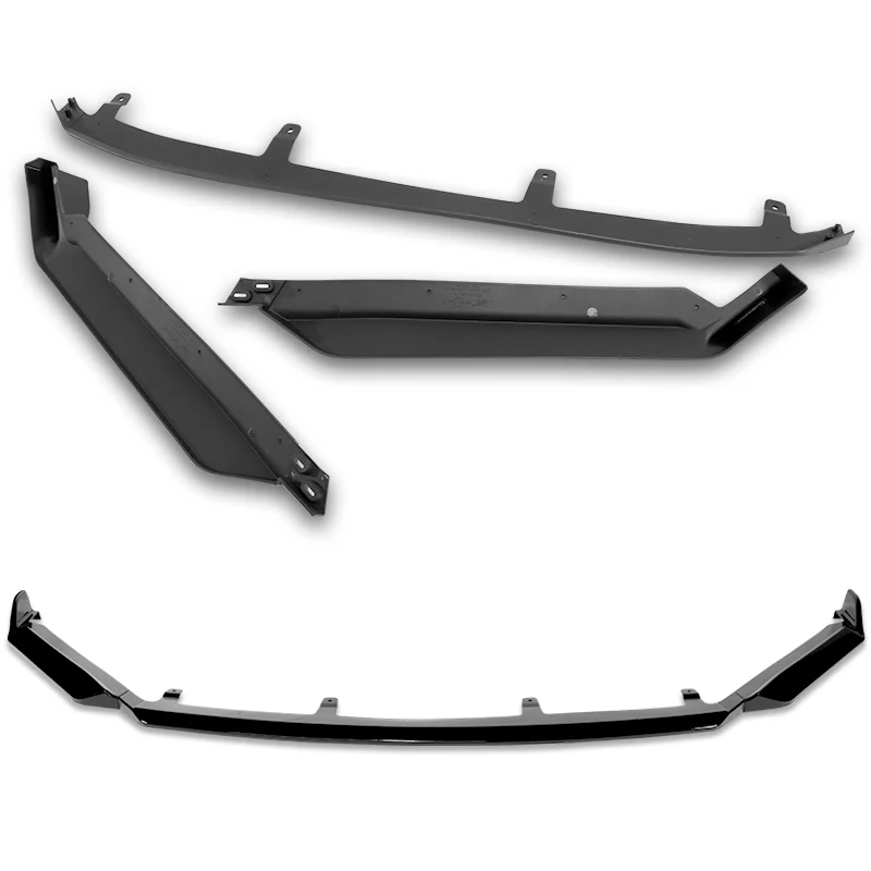 For 2021-2025 Lexus IS300 IS350 Base V-Style 3-PCS  Painted Black Front Bumper Lip - Image 4
