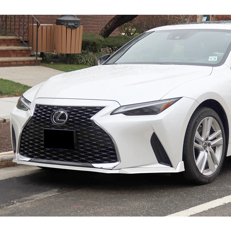 For 2021-2025 Lexus IS300 IS350 Base V-Style 3-PCS Painted White Front Bumper Lip - Image 5