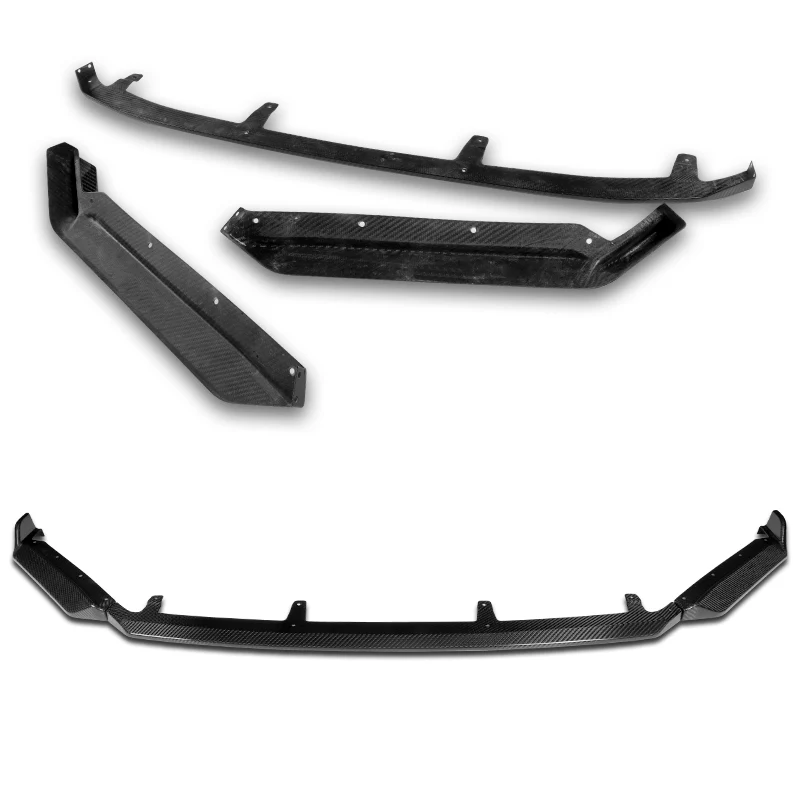 For 2021-2025 Lexus IS300 IS350 Base V-Style 3-PCS  Real Carbon Fiber Front Bumper Lip - Image 4