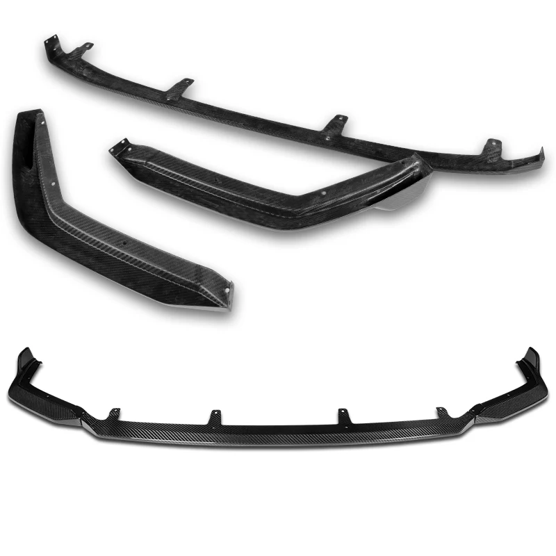 For 2021-2025 Lexus IS350 IS500 F-Sport V-Style 3-PCS  Carbon Fiber Front Bumper Lip - Image 4