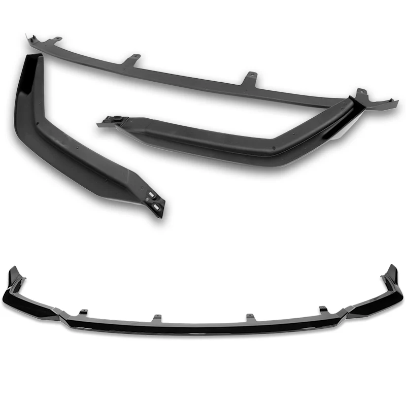 For 2021-2025 Lexus IS350 IS500 F-Sport V-Style 3-PCS Painted Black Front Bumper Lip - Image 4