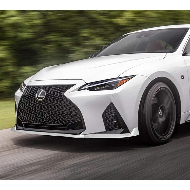 For 2021-2025 Lexus IS350 IS500 F-Sport V-Style 3-PCS Painted White Front Bumper Lip - Image 5