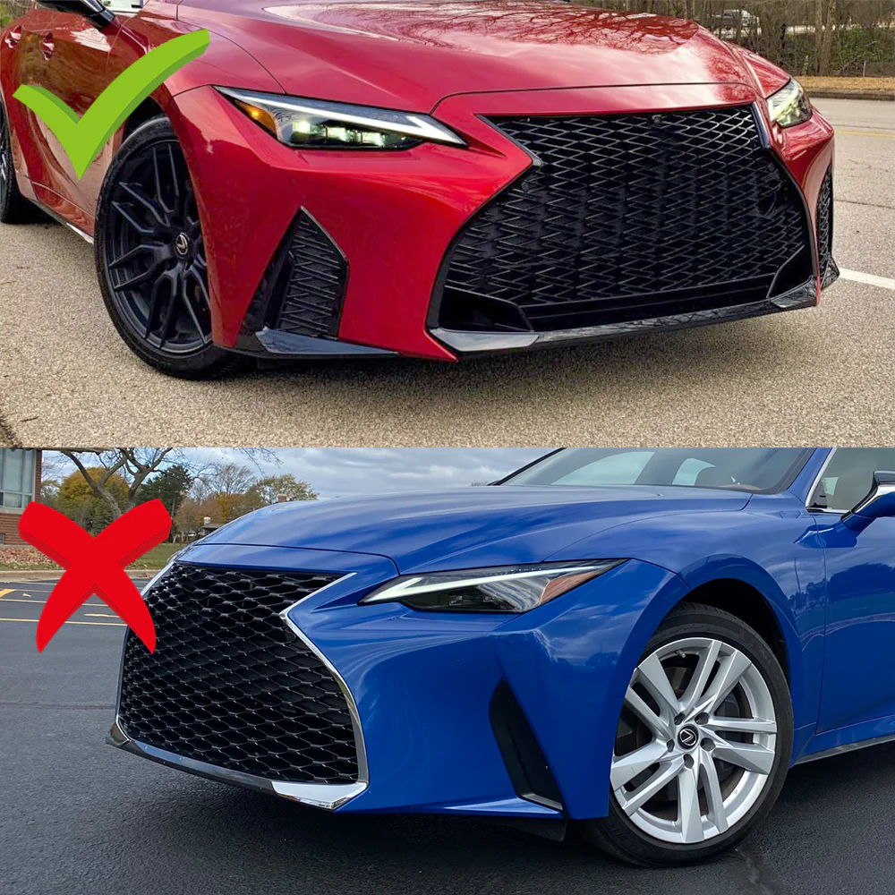 For 2021-2025 Lexus IS350 IS500 F-Sport V-Style 3-PCS Painted White Front Bumper Lip - Image 6