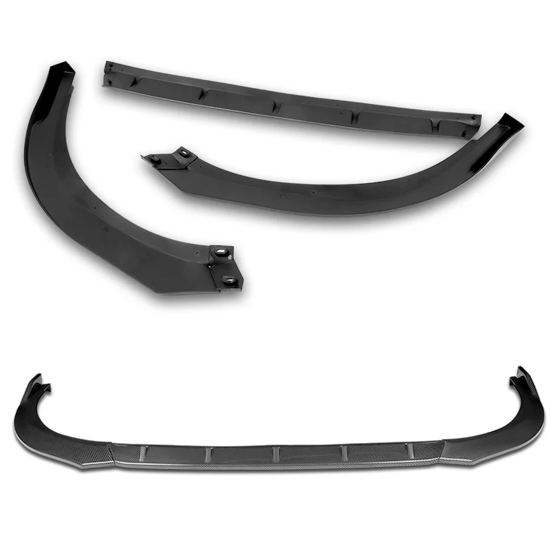 For 2021-2022 Toyota Camry LE Carbon Look 3 Pcs Front Bumper Body Splitter Spoiler Lip - Image 4