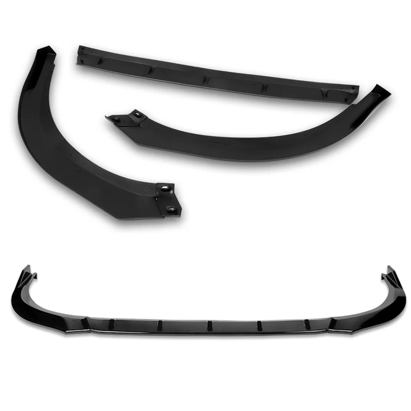 For 2021-2022 Toyota Camry LE Painted Black 3 Pcs Front Bumper Splitter Spoiler Lip - Image 4
