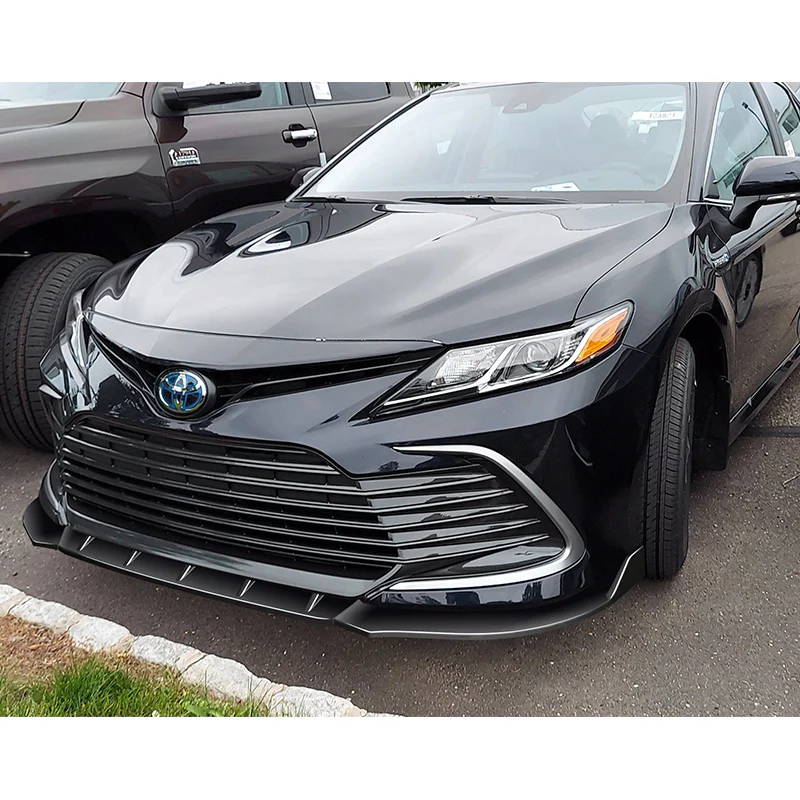 For 2021-2022 Toyota Camry LE Painted Black 3 Pcs Front Bumper Splitter Spoiler Lip - Image 5