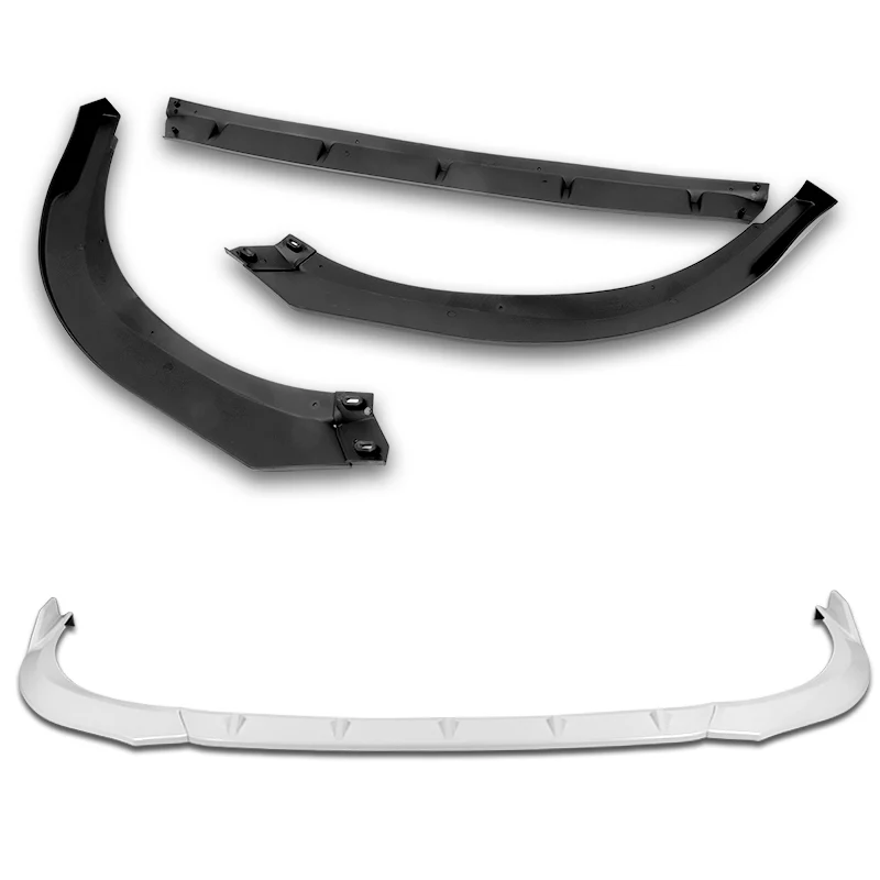 For 2021-2022 Toyota Camry LE Painted White 3 Pcs Front Bumper Splitter Spoiler Lip - Image 4