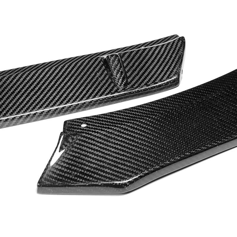 For 2021-2022 Toyota Camry LE XLE Carbon Fiber 3Pcs Front Bumper Splitter Spoiler Lip - Image 2