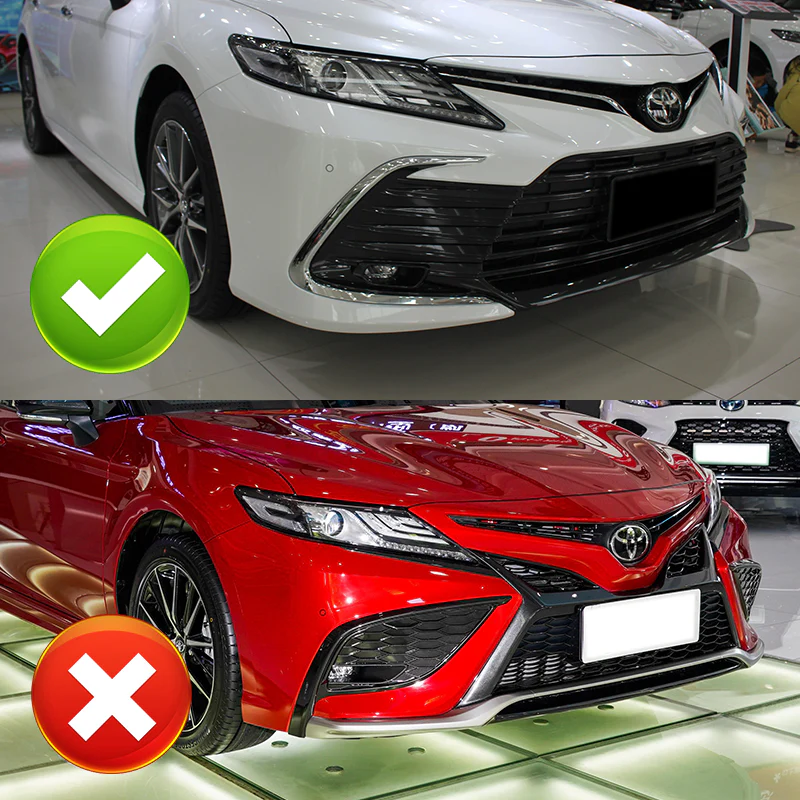 For 2021-2022 Toyota Camry LE STP-Style Black 3 Pcs  Front Bumper Splitter Spoiler Lip - Image 6