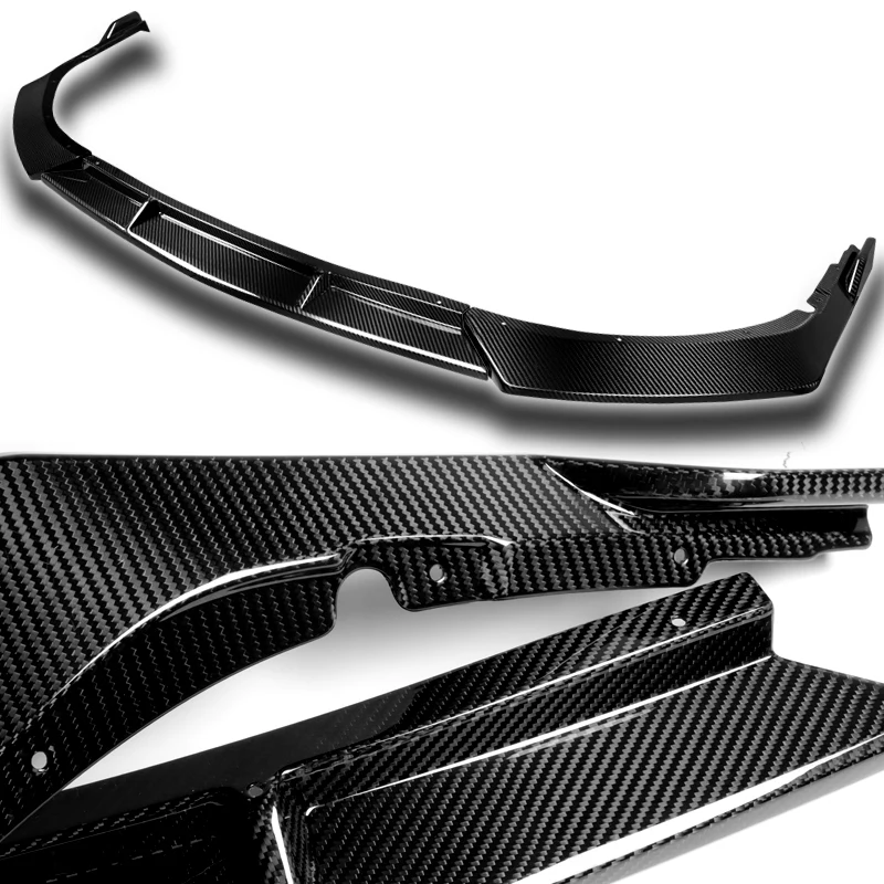 For 2021-2024 Toyota Camry SE Carbon 3 Pcs  Fiber Front Bumper Splitter Spoiler Lip - Image 2