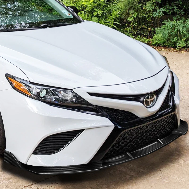 For 2021-2024 Toyota Camry SE Carbon 3 Pcs  Fiber Front Bumper Splitter Spoiler Lip - Image 5