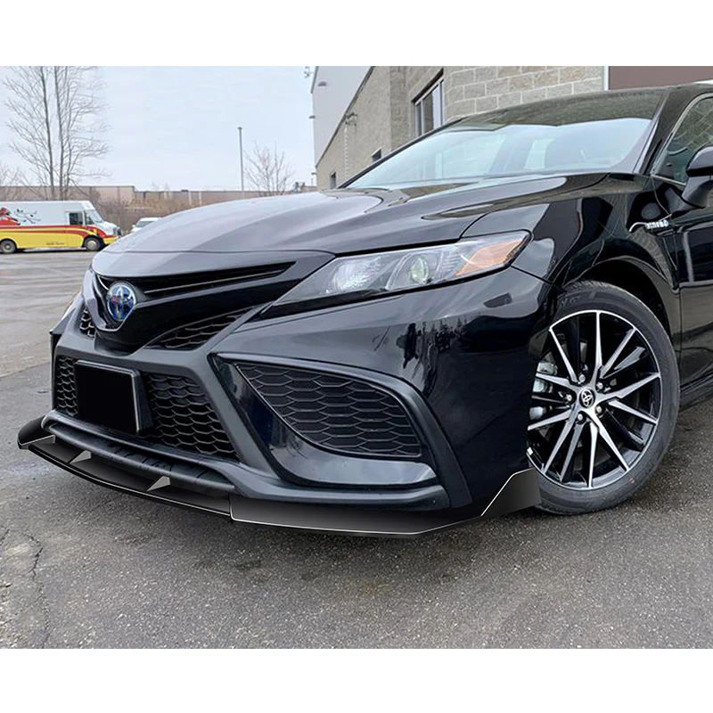 For 2021-2024 Toyota Camry SE Painted Black 3Pcs Front Bumper Splitter Spoiler Lip - Image 5