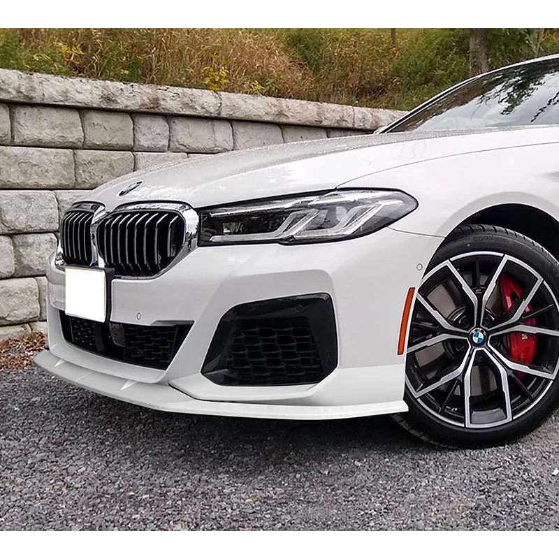 For 2021-2023 BMW 5-Series G30 M-Sport Painted White Front Bumper Splitter Spoiler Lip 3PCS - Image 5