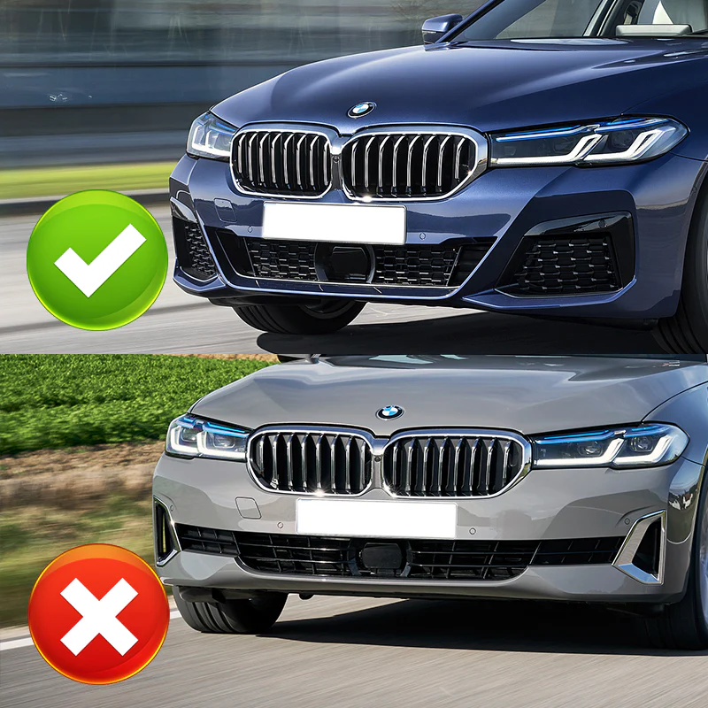 For 2021-2023 BMW 5-Series G30 M-Sport Carbon Look Front Bumper Splitter Spoiler Lip 3PCS - Image 6