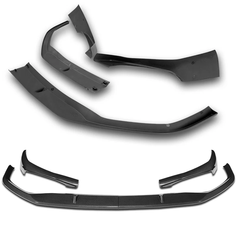 For 2021-2023 BMW 5-Series G30 M-Sport Carbon Look Front Bumper Splitter Spoiler Lip 3PCS - Image 4