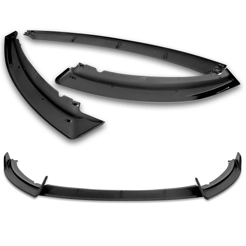 For 2012-2014 Ford Focus ST MK3 GT-Style Unpainted Matte Black Front Bumper Splitter Spoiler Lip 3PCS - Image 4
