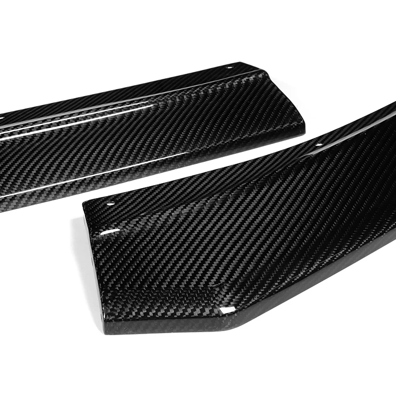 For 2021-2025 Ford Mustang Mach-E Carbon Fiber 3-Pcs Front Bumper Spoiler Splitter Lip - Image 2
