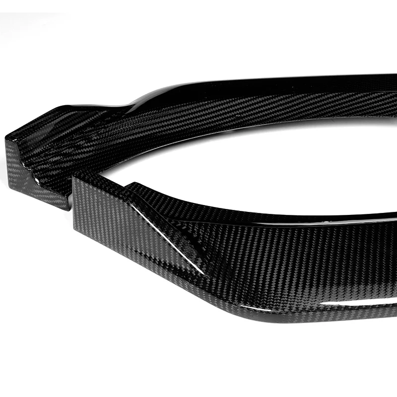 For 2021-2025 Ford Mustang Mach-E Carbon Fiber 3-Pcs Front Bumper Spoiler Splitter Lip - Image 3