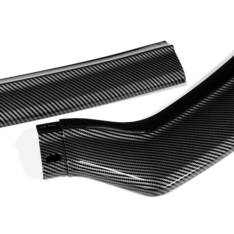 For 2021-2025 Ford Mustang Mach-E GT 3-PCS Carbon Look Front Bumper Body Spoiler Lip - Image 2