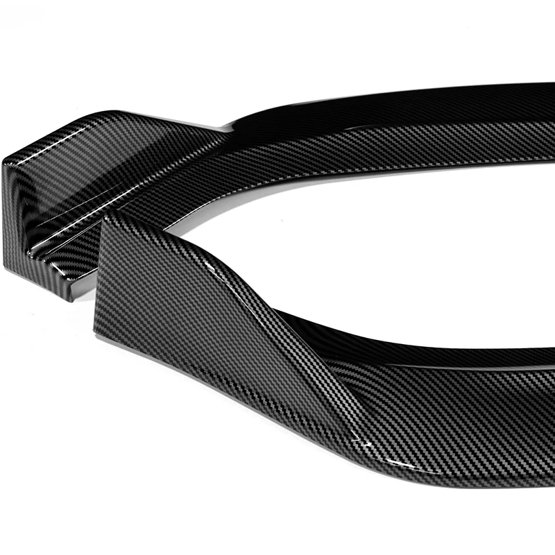 For 2021-2025 Ford Mustang Mach-E GT 3-PCS Carbon Look Front Bumper Body Spoiler Lip - Image 3