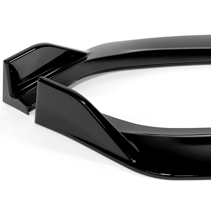 For 2021-2025 Ford Mustang Mach-E GT 3-PCS Painted Black Front Bumper Body Spoiler Lip - Image 3