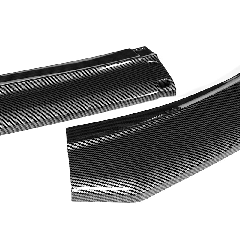 For 2021-2025 Ford Mustang Mach-E GT-Style 3-Pcs Carbon Look Front Bumper Spoiler Lip - Image 2