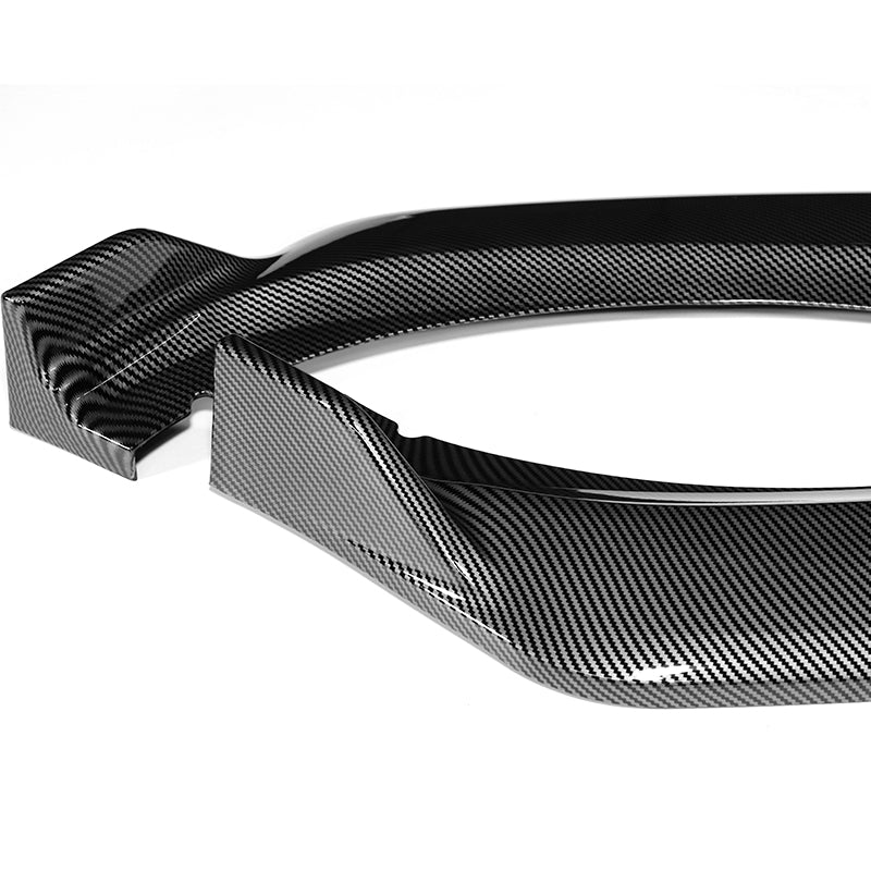 For 2021-2025 Ford Mustang Mach-E GT-Style 3-Pcs Carbon Look Front Bumper Spoiler Lip - Image 3