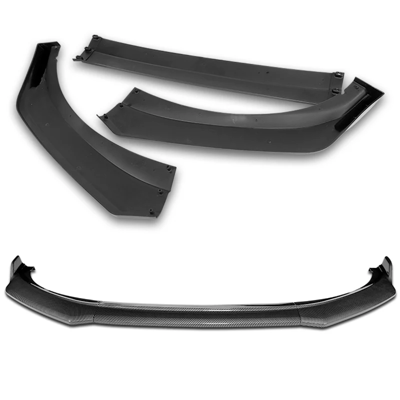 For 2021-2025 Ford Mustang Mach-E GT-Style 3-Pcs Carbon Look Front Bumper Spoiler Lip - Image 4