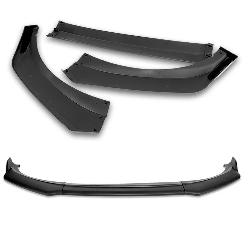 For 2021-2025 Ford Mustang Mach-E GT-Style 3-PCs Matt Black Front Bumper Spoiler Lip - Image 4