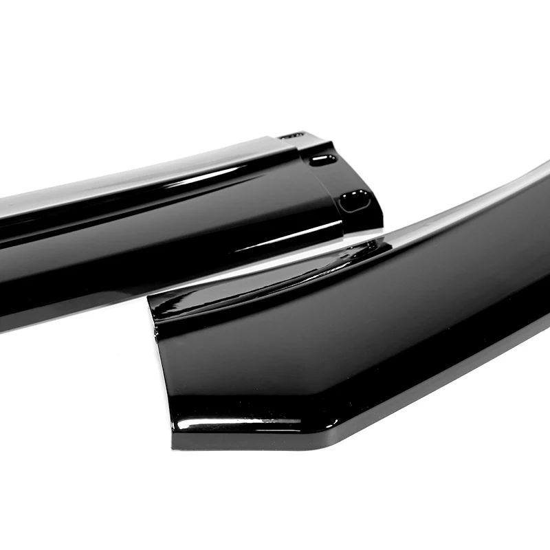 For 2021-2025 Ford Mustang Mach-E GT-Style 3-Pcs Painted BLK Front Bumper Spoiler Lip - Image 2