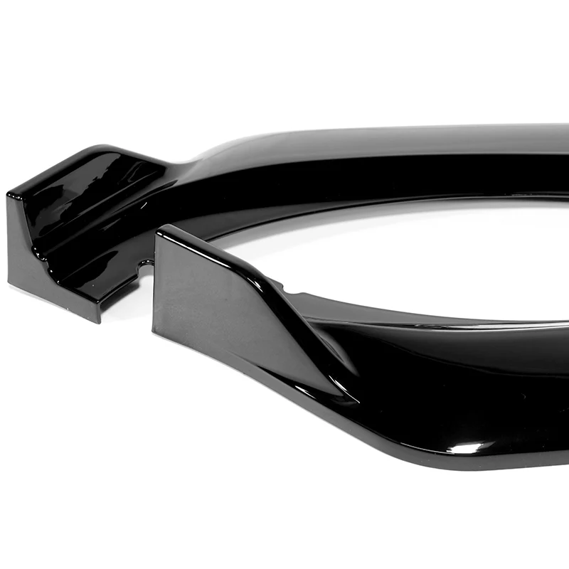 For 2021-2025 Ford Mustang Mach-E GT-Style 3-Pcs Painted BLK Front Bumper Spoiler Lip - Image 3