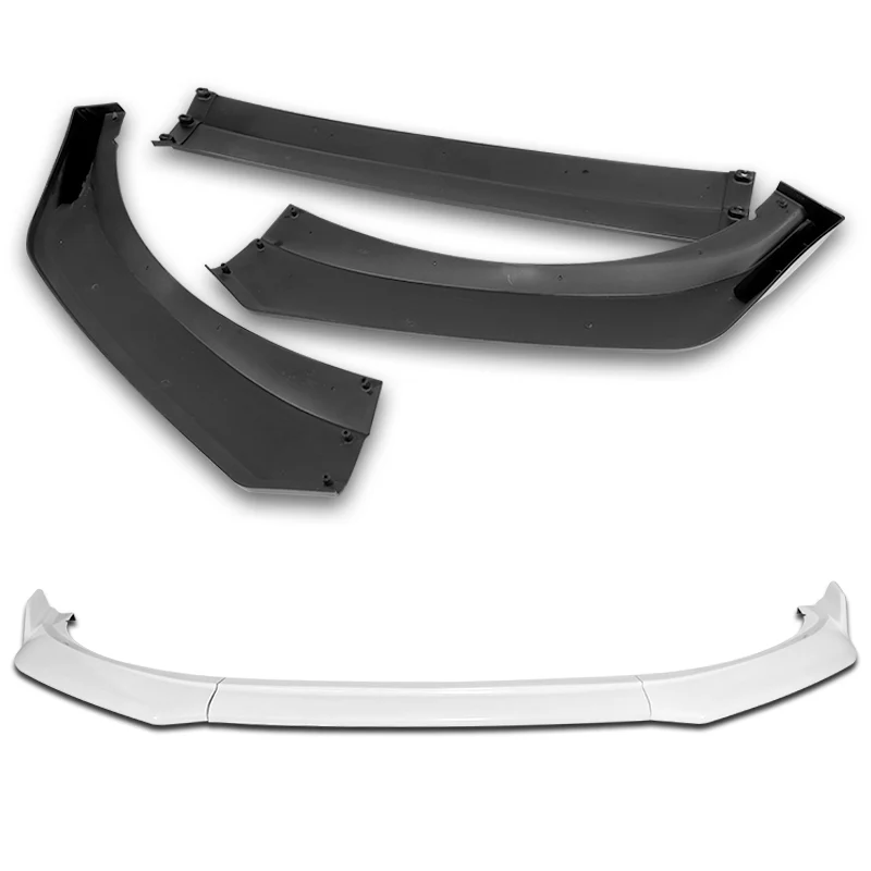 For 2021-2025 Ford Mustang Mach-E GT-Style 3-Pcs Painted WH Front Bumper Spoiler Lip - Image 4