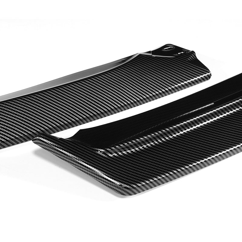 For 2021-2022 Honda Accord Sedan 3-PCS Carbon Style Front Bumper Spoiler Splitter Lip - Image 2