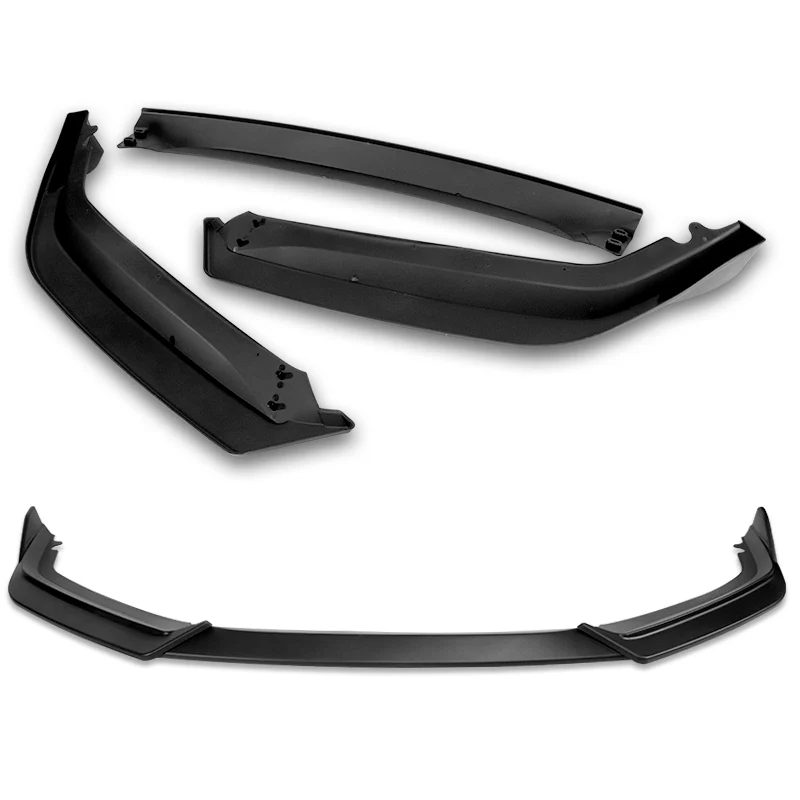 For 2021-2022 Honda Accord Sedan 3-PCS Matt Black Front Bumper Spoiler Splitter Lip - Image 4