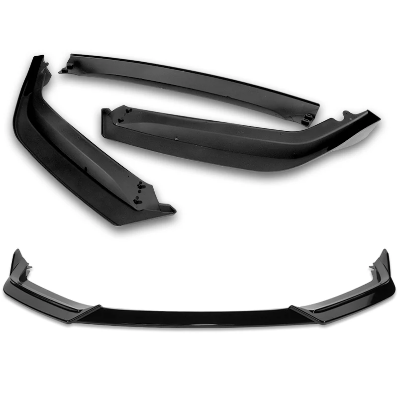 For 2021-2022 Honda Accord Sedan 3-PCS Painted Black Front Bumper Spoiler Splitter Lip - Image 4