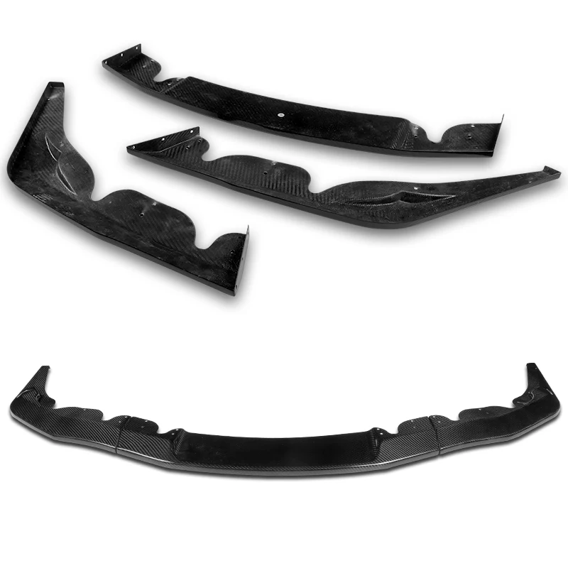For 2019-2026 Toyota GR Supra A90 Carbon Fiber Front Bumper Body Splitter Spoiler Lip 3PCS - Image 4