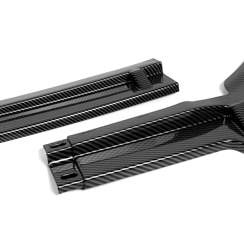 For 2021-2023 Toyota Sienna LE XLE MP-Style Carbon Look 3-Pcs Front Bumper Spoiler Lip - Image 2