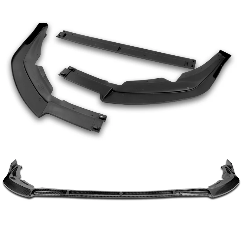 For 2021-2023 Toyota Sienna LE XLE MP-Style Carbon Look 3-Pcs Front Bumper Spoiler Lip - Image 4
