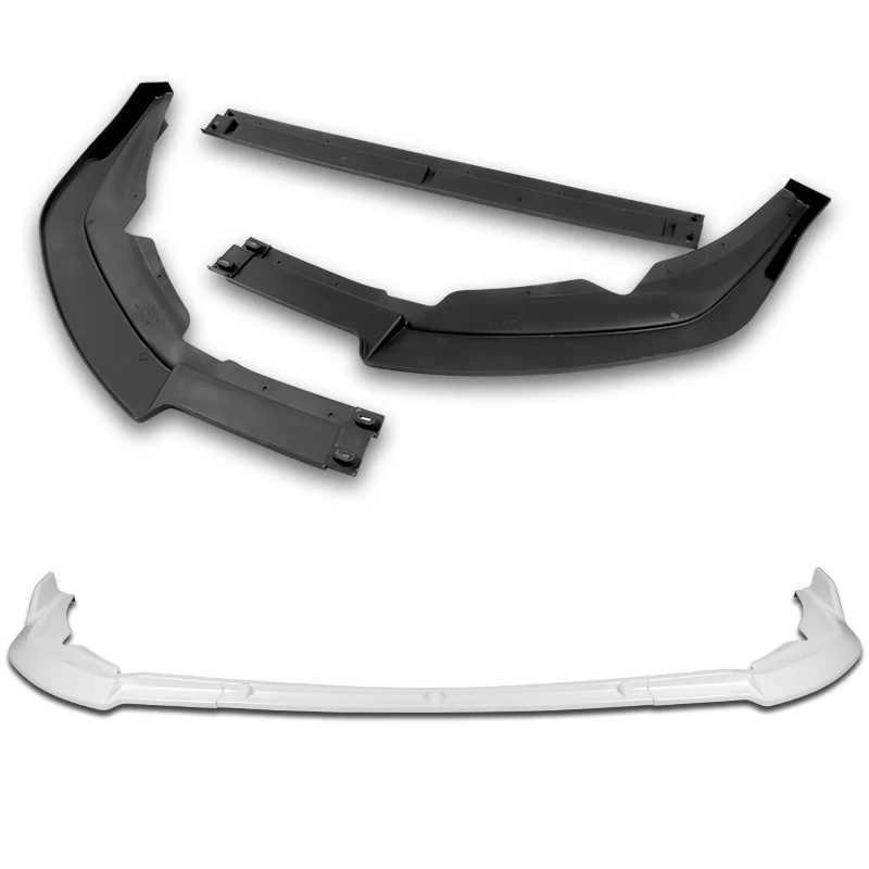 For 2021-2023 Toyota Sienna LE XLE MP-Style Painted WHITE 3-Pcs Front Bumper Spoiler Lip - Image 4