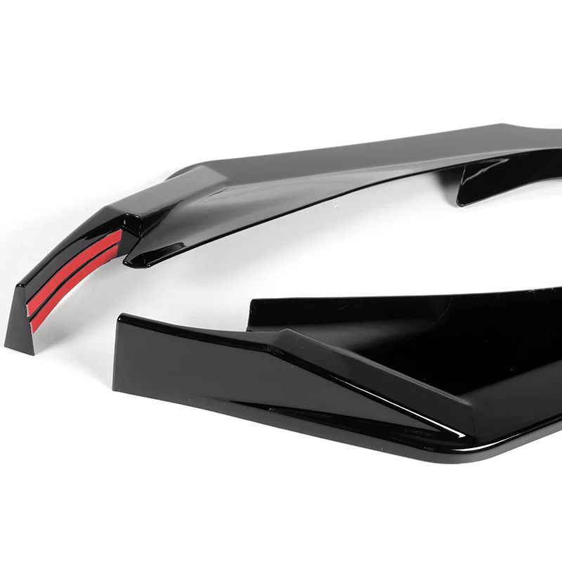 For 2021-2025 BMW M3 M4 G80 G82 G83 Painted Black Front Bumper Body Splitter Spoiler Lip 3PCS - Image 3
