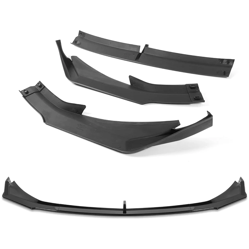 For 2021-2025 BMW M3 M4 G80 G82 G83 Painted Black Front Bumper Body Splitter Spoiler Lip 3PCS - Image 4