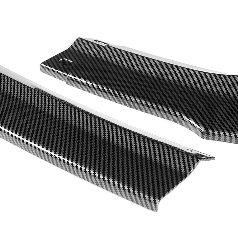 For 2021-2025 BMW M3 M4 G80 G82 G83 Carbon Look Front Bumper Body Splitter Spoiler Lip 3PCS - Image 2