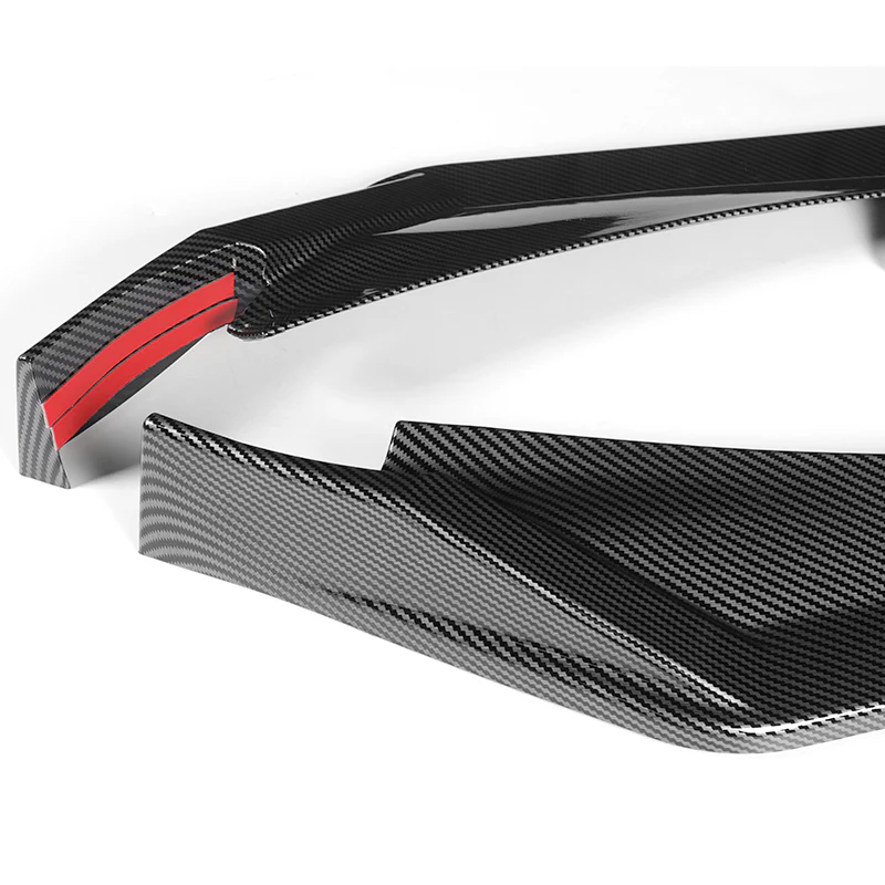 For 2021-2025 BMW M3 M4 G80 G82 G83 Carbon Look Front Bumper Body Splitter Spoiler Lip 3PCS - Image 3