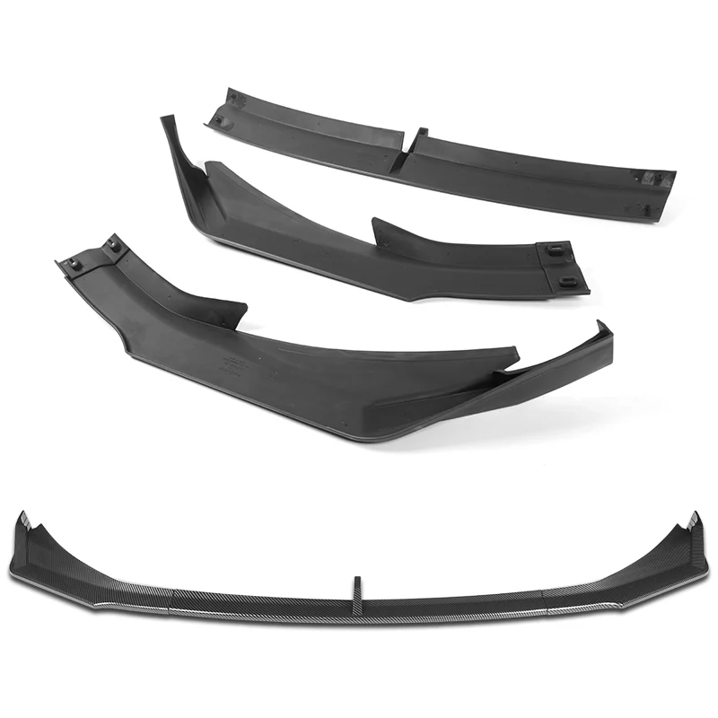 For 2021-2025 BMW M3 M4 G80 G82 G83 Carbon Look Front Bumper Body Splitter Spoiler Lip 3PCS - Image 4
