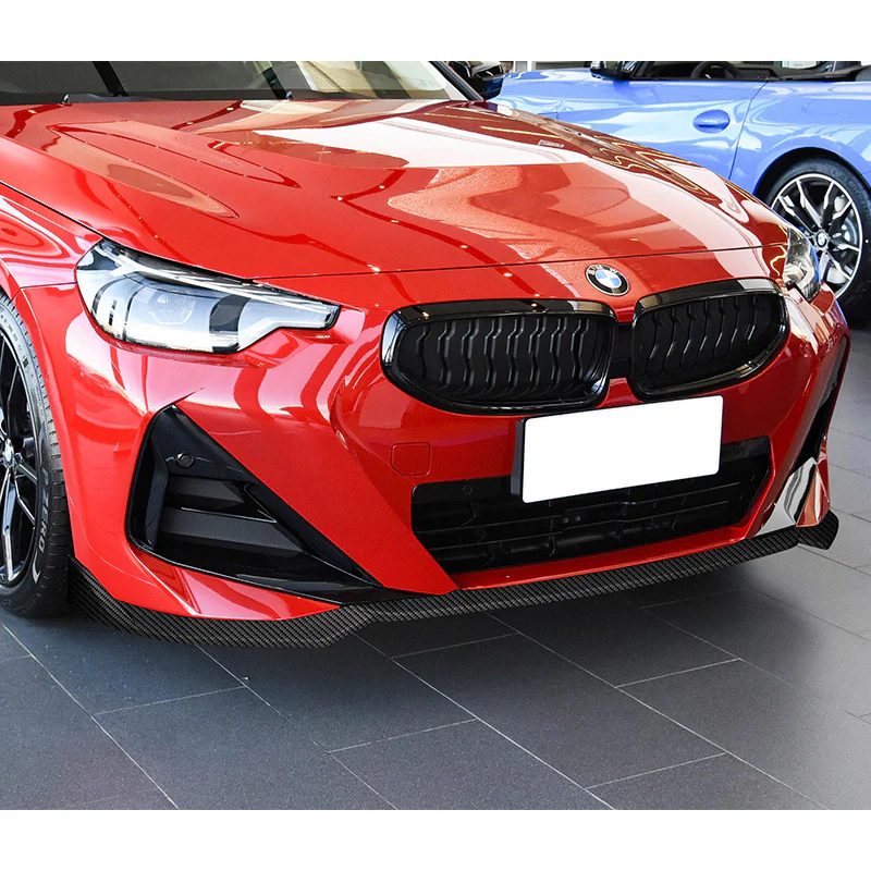 For 2022-2025 BMW 2-Series Coupe G42 M-Sport 3-PCS Carbon Painted Front Bumper Lip - Image 5