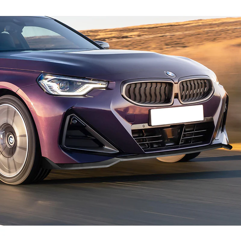 For 2022-2025 BMW 2-Series Coupe G42 M-Sport 3-PCS  Matt Black Front Bumper Spoiler Lip - Image 5